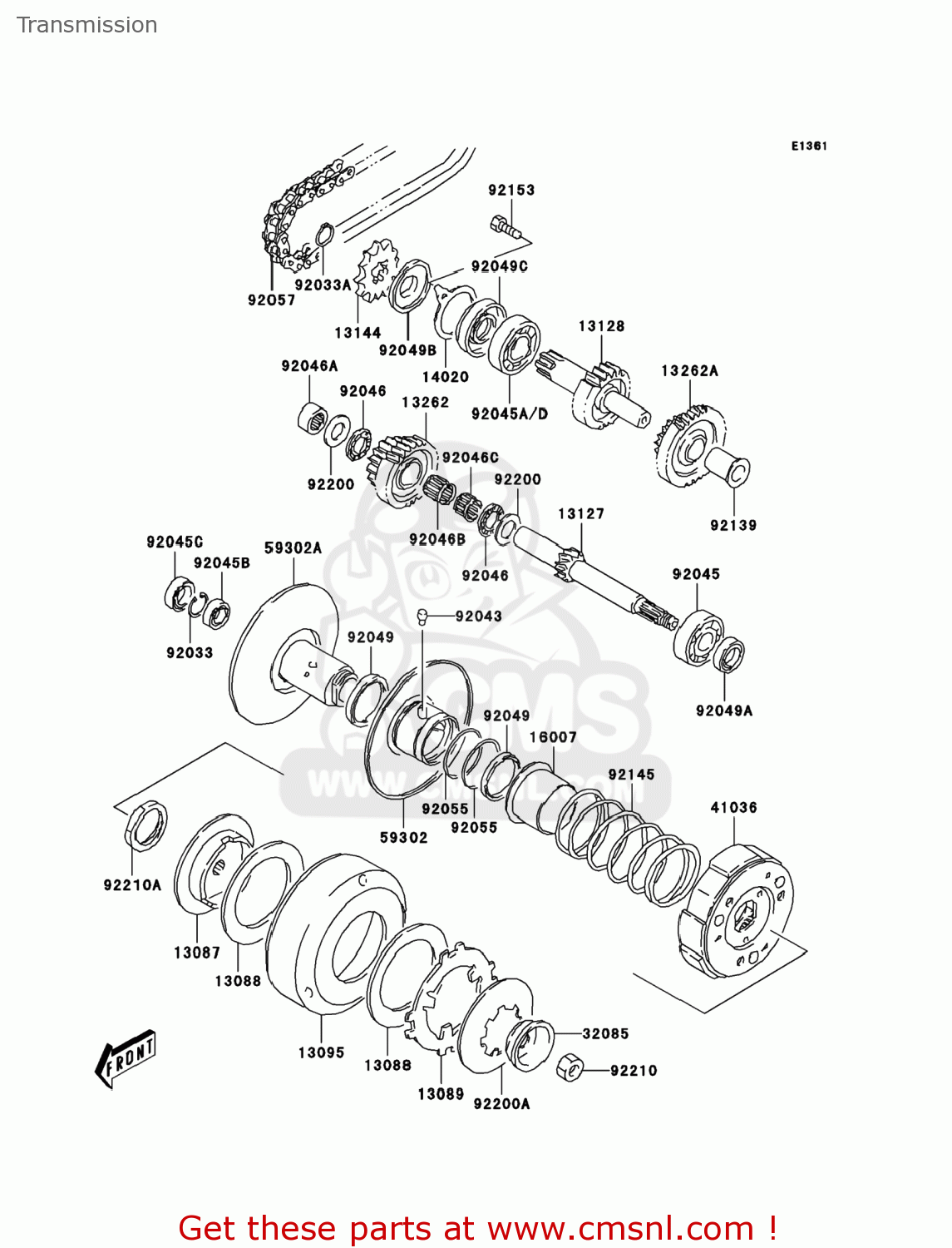 Kawasaki KSF80-A1 KFX80 2003 USA Transmission - buy original ...