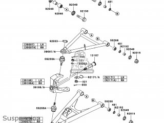 Kawasaki KSV700-A1 KFX700 2004 USA parts lists and schematics