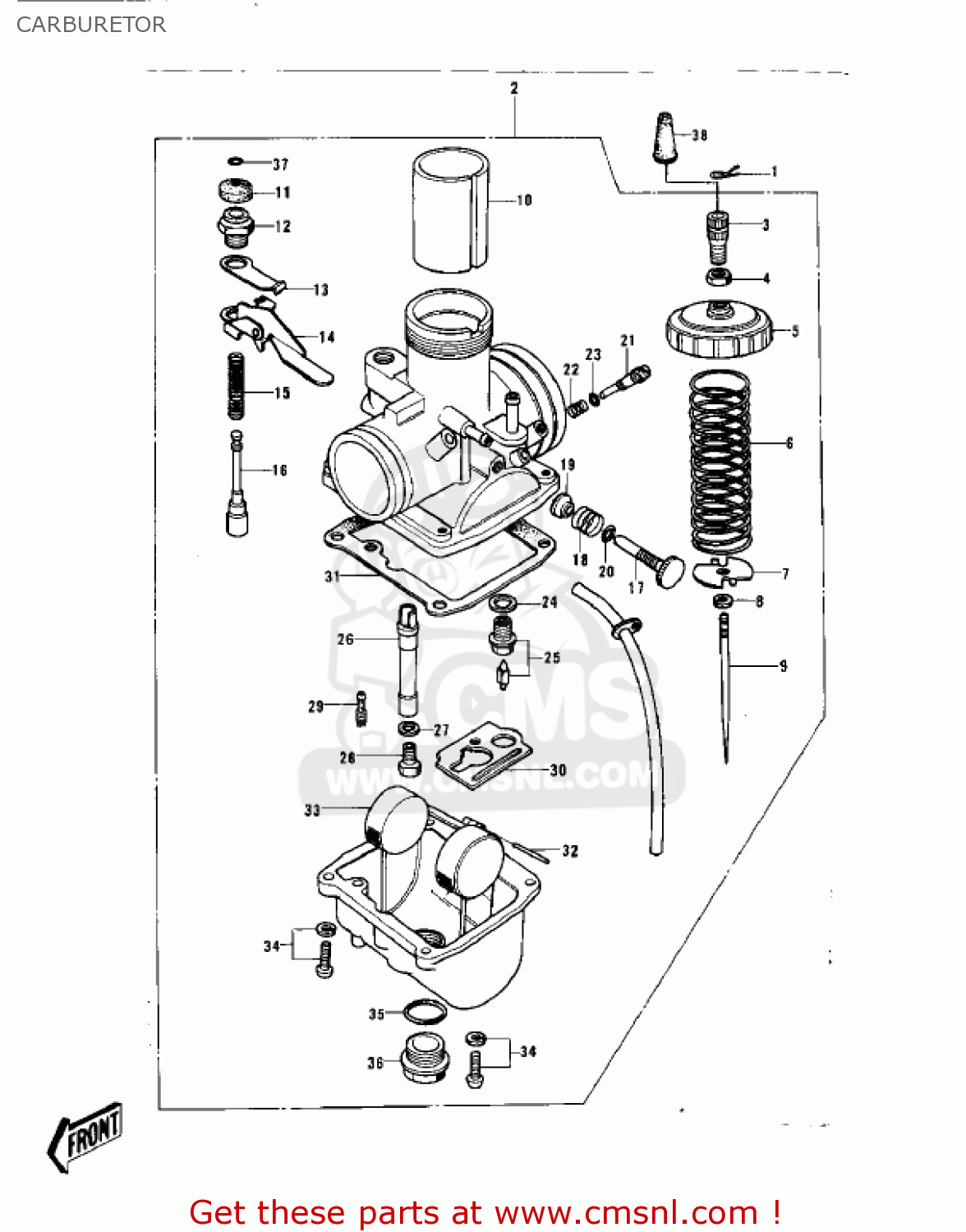 CARBURETOR KT250-A 1975 USA / MPH