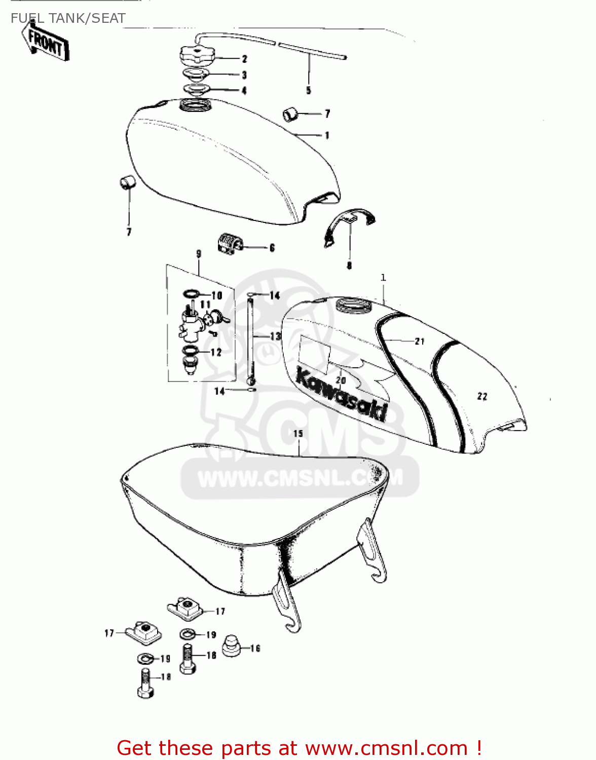 FUEL TANK/SEAT KT250-A 1975 USA / MPH