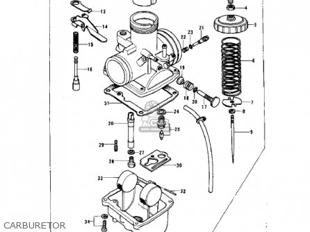 CARBURETOR - KT250-A 1975 USA / MPH