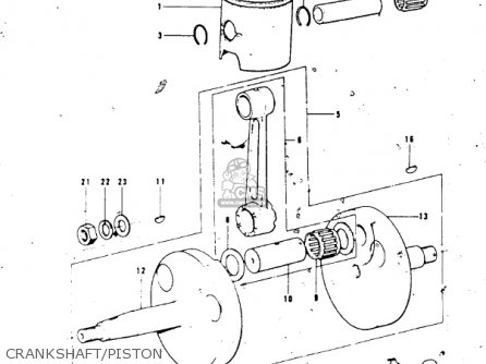 CRANKSHAFT/PISTON - KT250-A 1975 USA / MPH