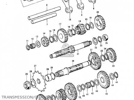 TRANSMISSION/CHANGE DRUM - KT250-A 1975 USA / MPH