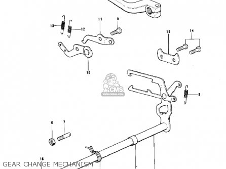 GEAR CHANGE MECHANISM - KT250-A 1975 USA / MPH
