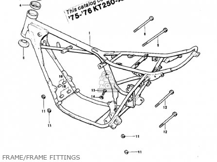 FRAME/FRAME FITTINGS - KT250-A 1975 USA / MPH