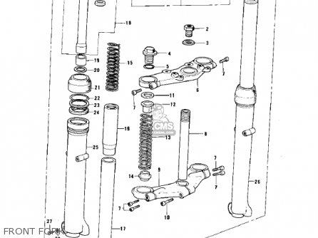 FRONT FORK - KT250-A 1975 USA / MPH