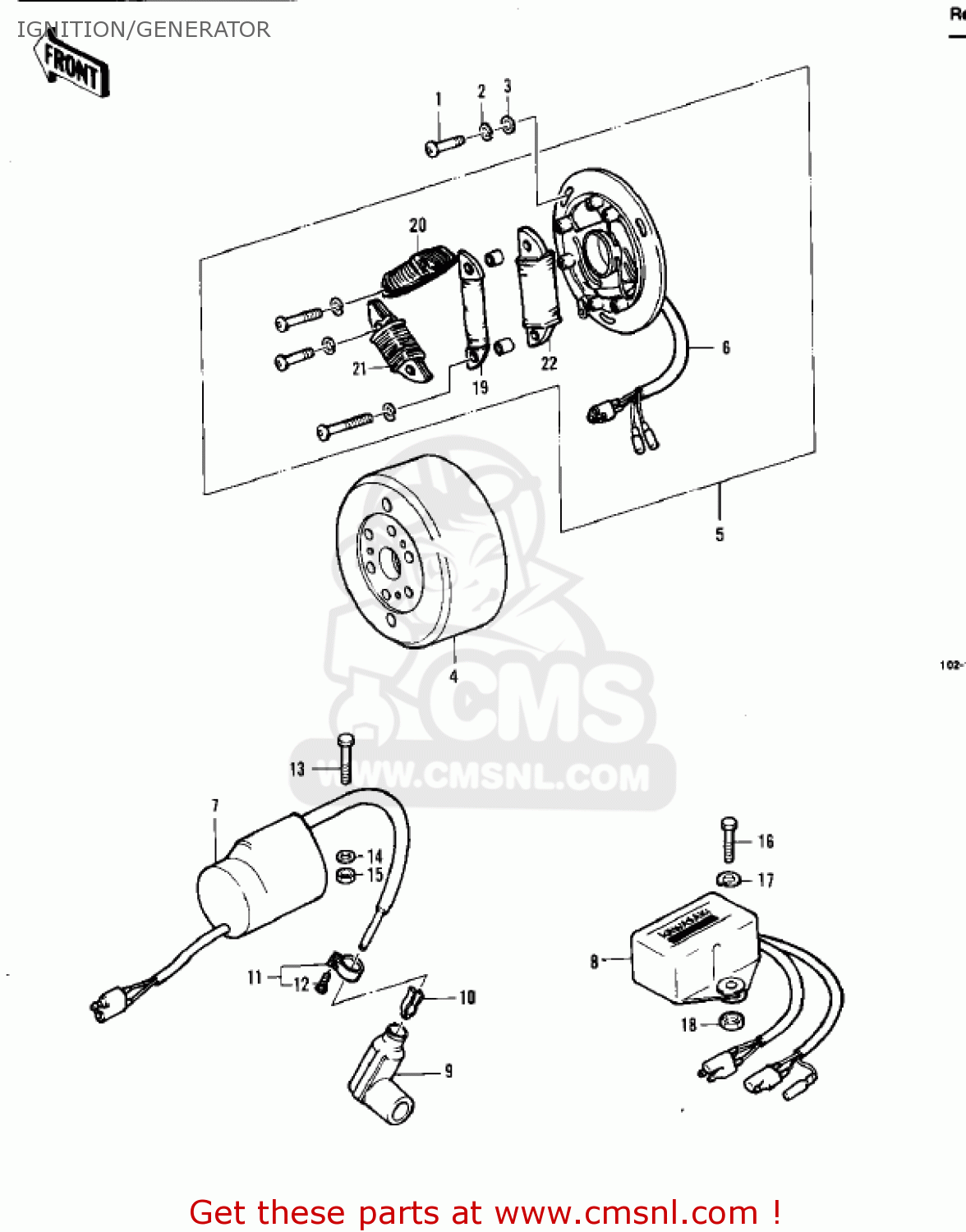 IGNITION/GENERATOR KT250-A2 TRIAL 1976 USA / MPH