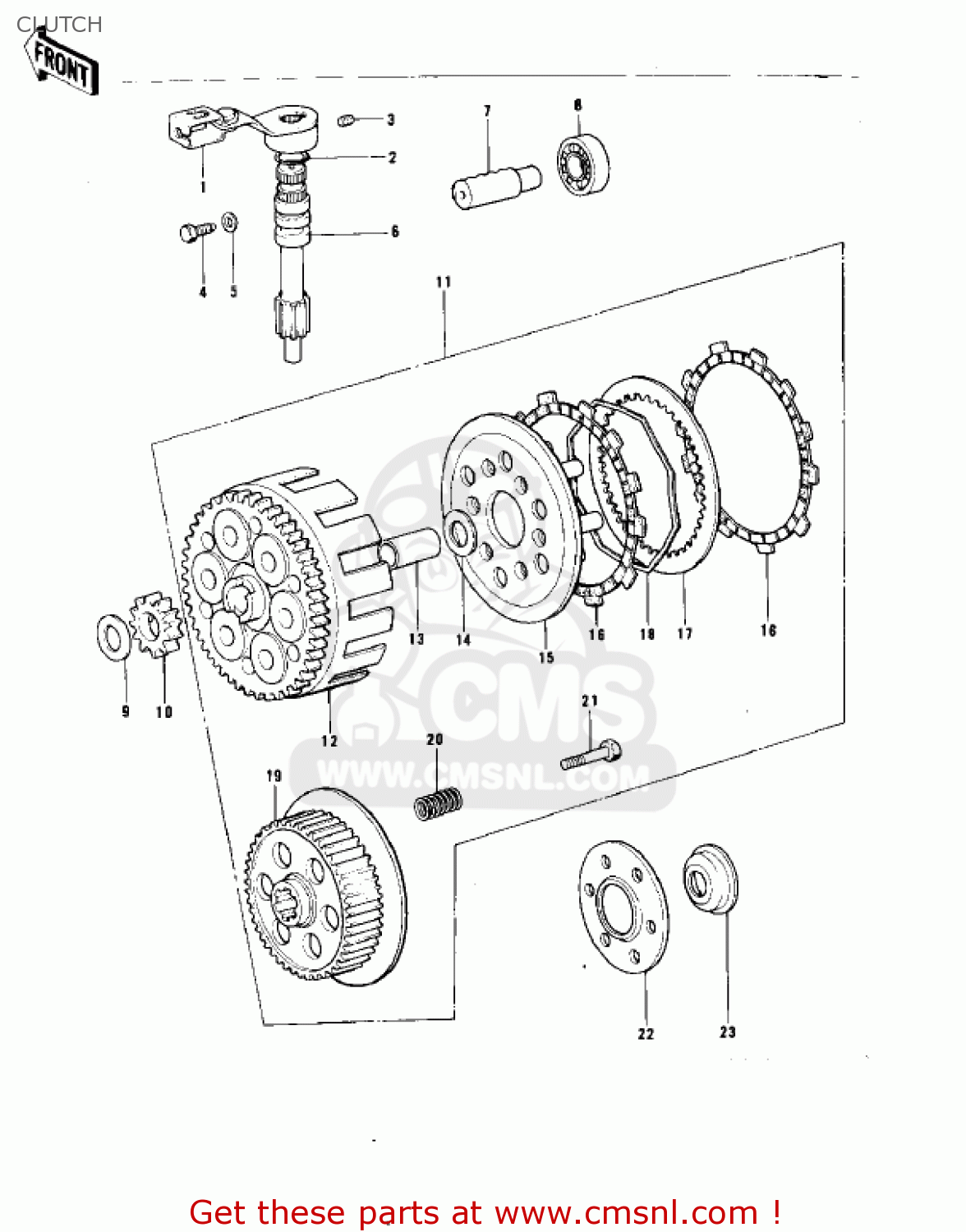 CLUTCH KT250-A2 TRIAL 1976 USA / MPH