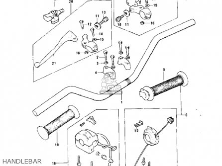 HANDLEBAR - KT250-A2 TRIAL 1976 USA / MPH