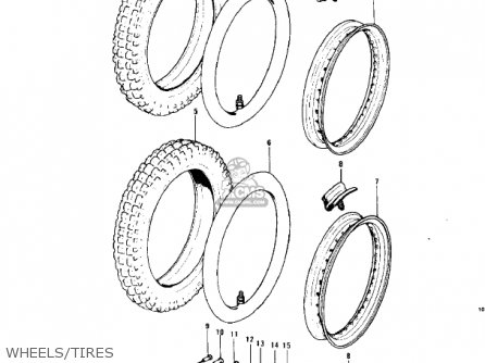 WHEELS/TIRES - KT250-A2 TRIAL 1976 USA / MPH