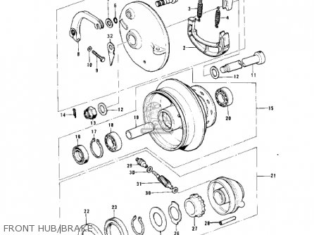 FRONT HUB/BRAKE - KT250-A2 TRIAL 1976 USA / MPH