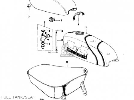 FUEL TANK/SEAT - KT250-A2 TRIAL 1976 USA / MPH
