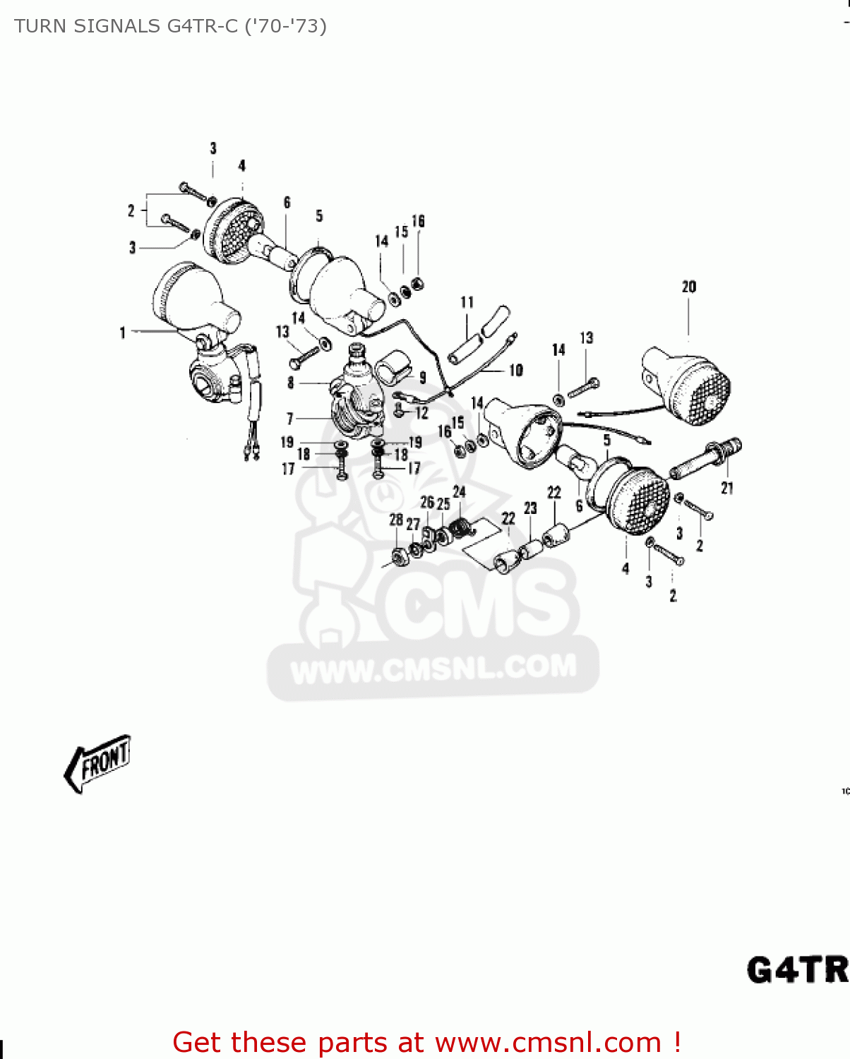 TURN SIGNALS G4TR-C ('70-'73) KV100-A7 1976 USA CALIFORNIA
