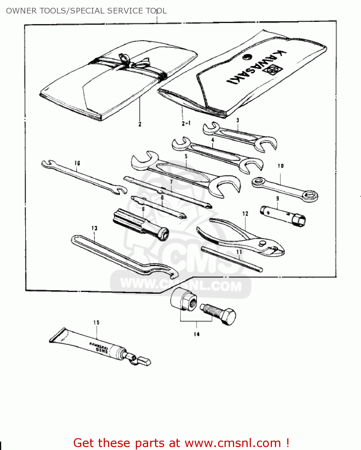 OWNER TOOLS/SPECIAL SERVICE TOOL KV100-A7 1976 USA CALIFORNIA