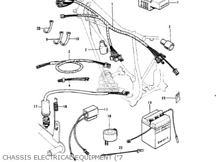 CHASSIS ELECTRICAL EQUIPMENT ('7 - KV100-A7 1976 USA CALIFORNIA