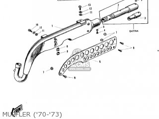 MUFFLER ('70-'73) - KV100-A7 1976 USA CALIFORNIA