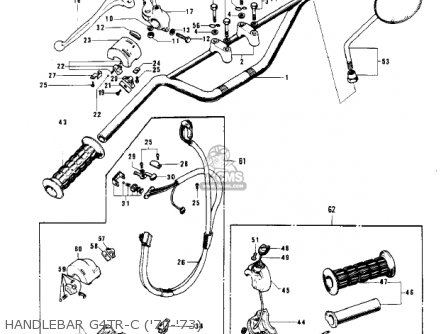 HANDLEBAR G4TR-C ('70-'73) - KV100-A7 1976 USA CALIFORNIA