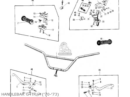 HANDLEBAR G4TR/A ('70-'73) - KV100-A7 1976 USA CALIFORNIA