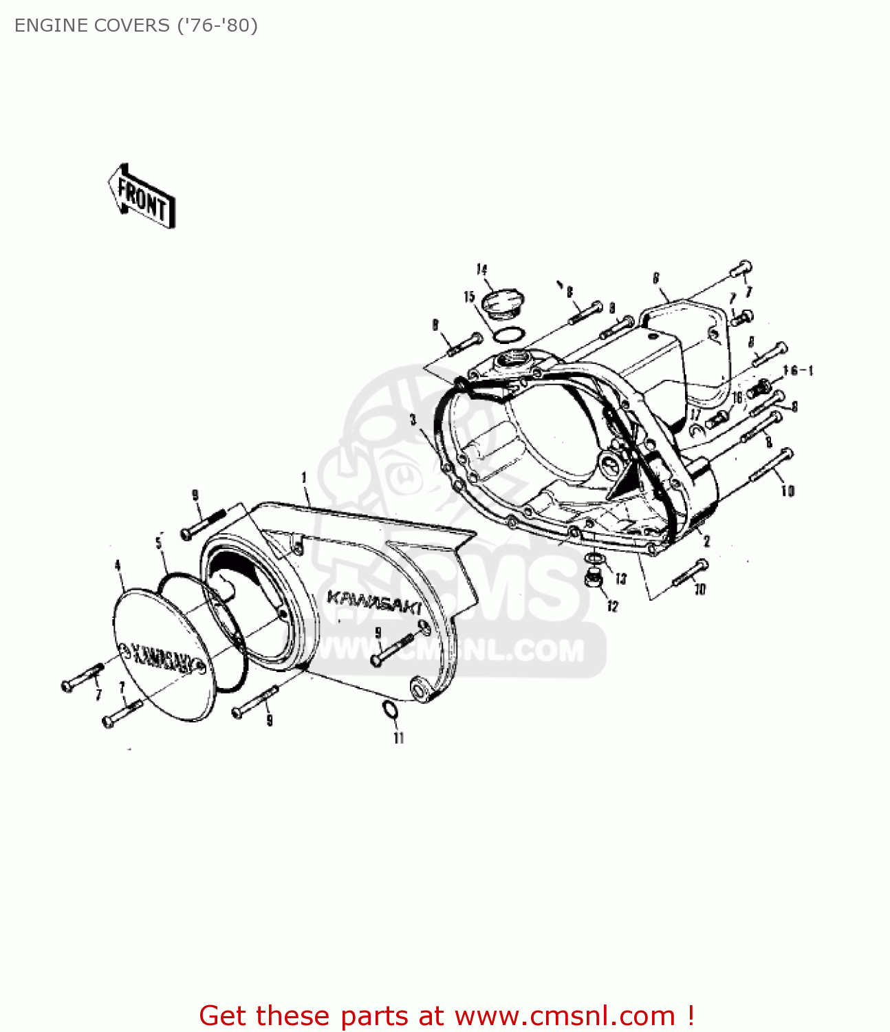 ENGINE COVERS ('76-'80) KV75A5 1976