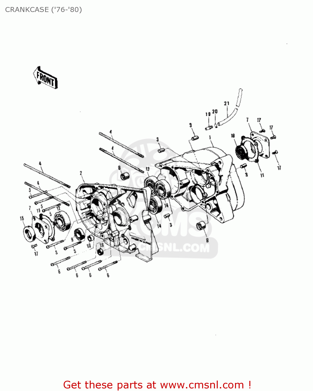 CRANKCASE ('76-'80) KV75A5 1976