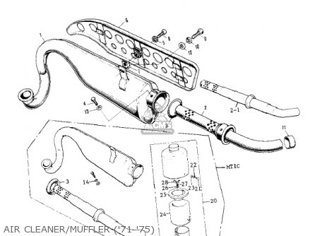 AIR CLEANER/MUFFLER ('71-'75) - KV75A5 1976