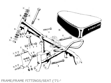 KAWASAKI Parts Manual KV75 KV75-A7 MT1 1978 Replacement
