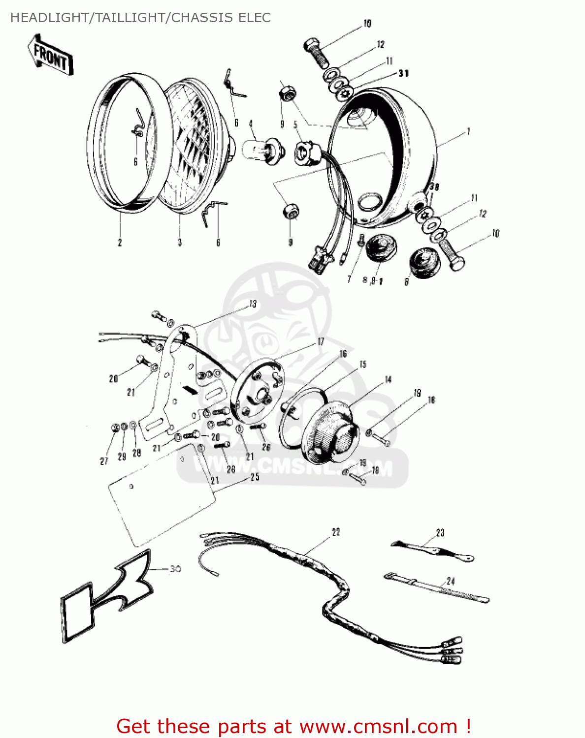 HEADLIGHT/TAILLIGHT/CHASSIS ELEC KV75A6 1977