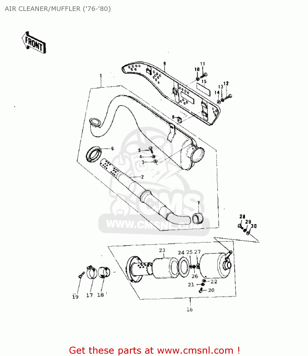 AIR CLEANER/MUFFLER ('76-'80) KV75A6 1977