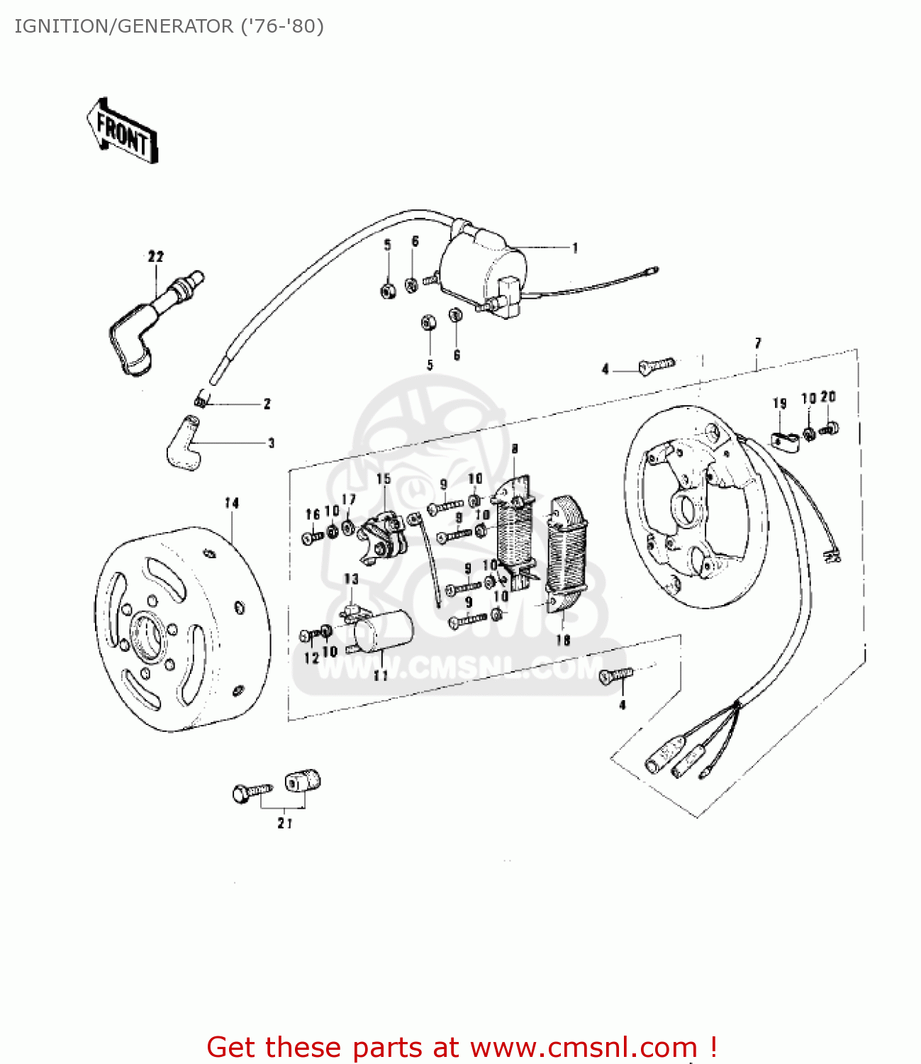 IGNITION/GENERATOR ('76-'80) KV75A6 1977
