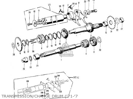 TRANSMISSION/CHANGE DRUM ('71-'7 - KV75A6 1977