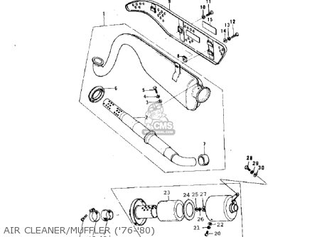 AIR CLEANER/MUFFLER ('76-'80) - KV75A6 1977
