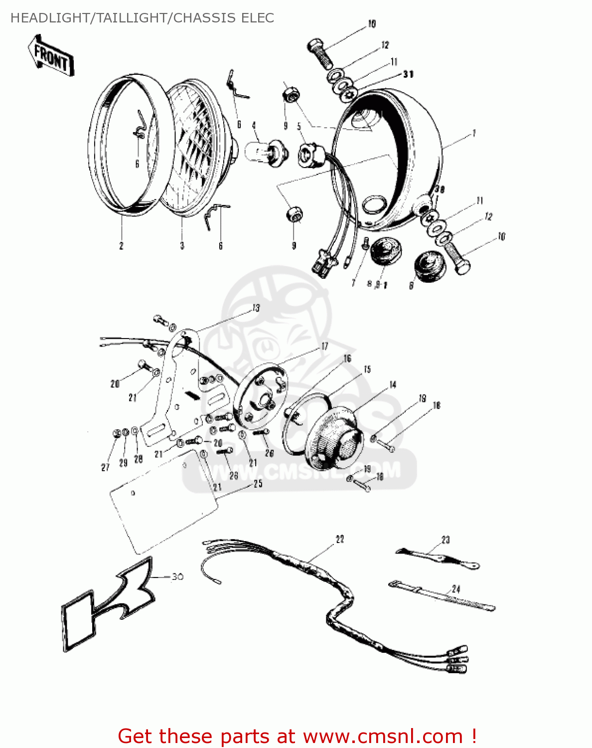 HEADLIGHT/TAILLIGHT/CHASSIS ELEC KV75A7 1978