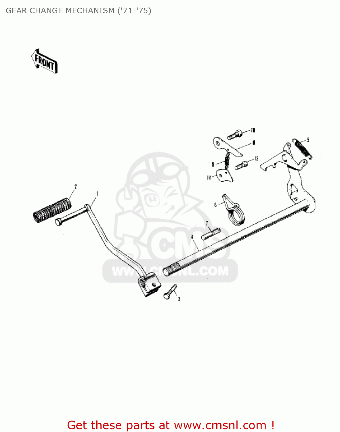 GEAR CHANGE MECHANISM ('71-'75) KV75A7 1978