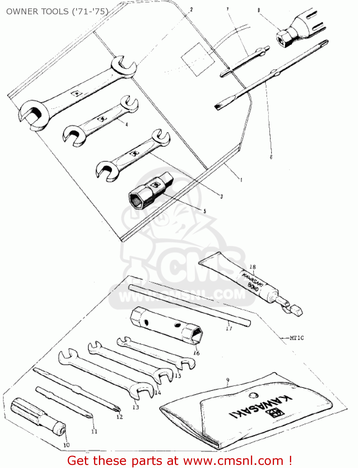 OWNER TOOLS ('71-'75) KV75A7 1978