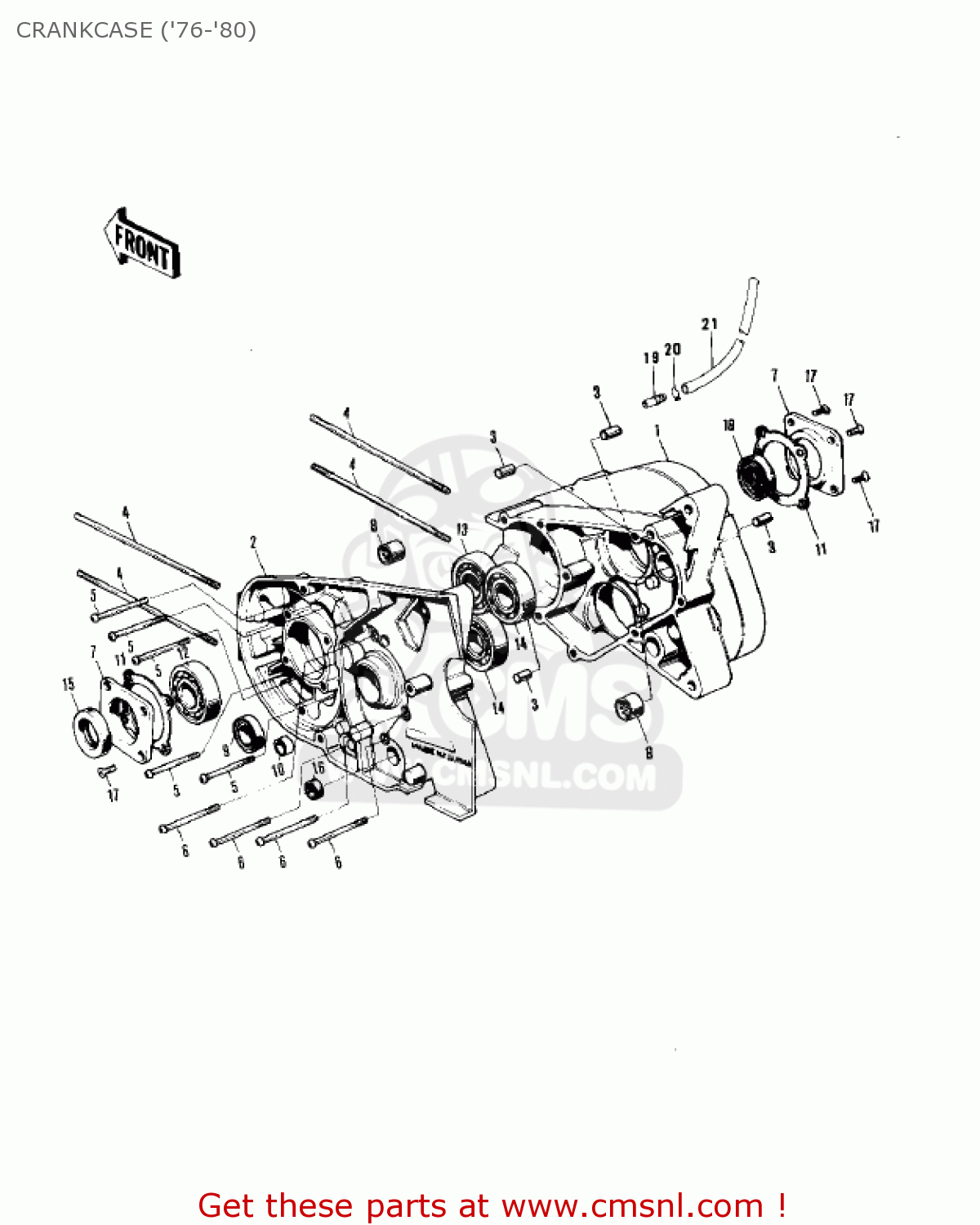 CRANKCASE ('76-'80) KV75A7 1978