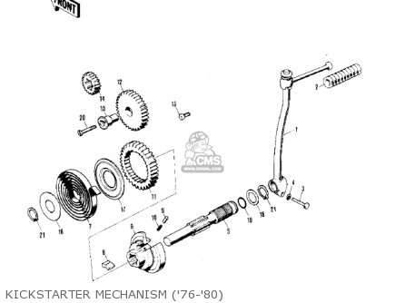 KICKSTARTER MECHANISM ('76-'80) - KV75A7 1978