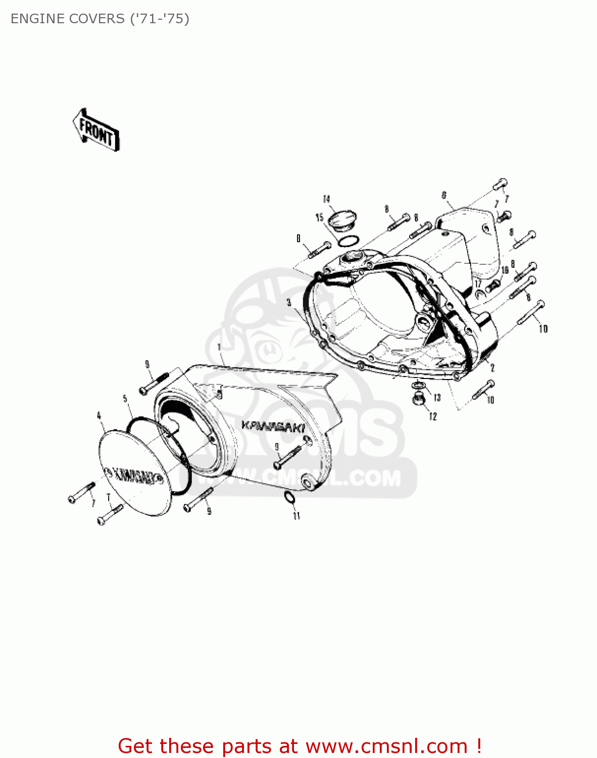 ENGINE COVERS ('71-'75) KV75A8 1979