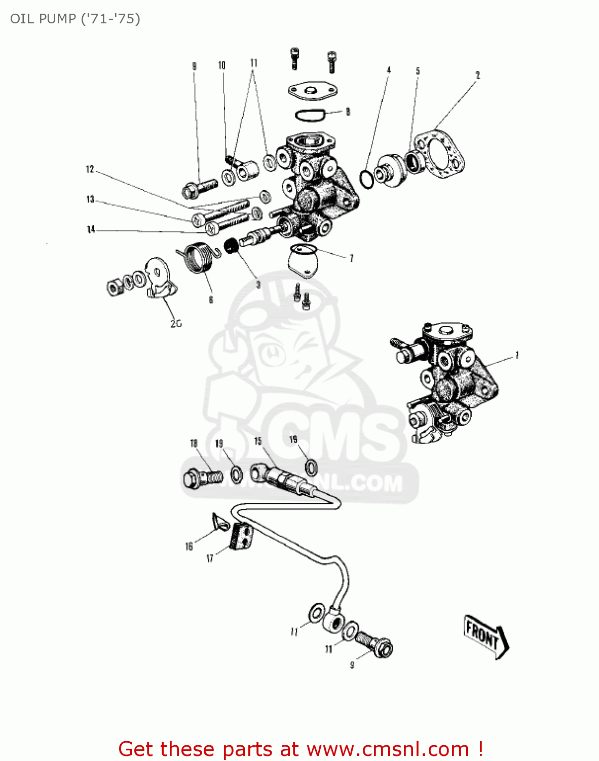 OIL PUMP ('71-'75) KV75A8 1979
