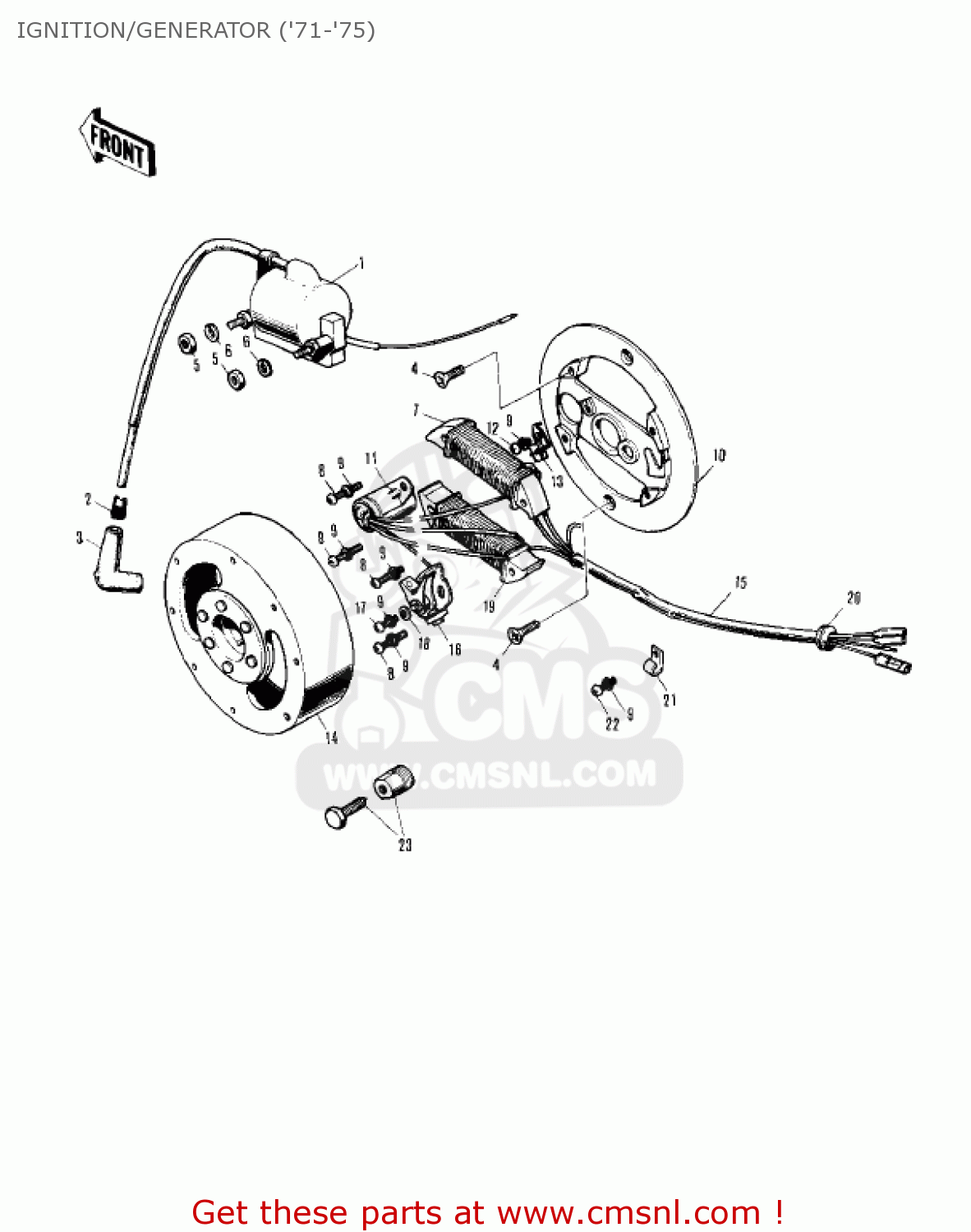 IGNITION/GENERATOR ('71-'75) KV75A8 1979