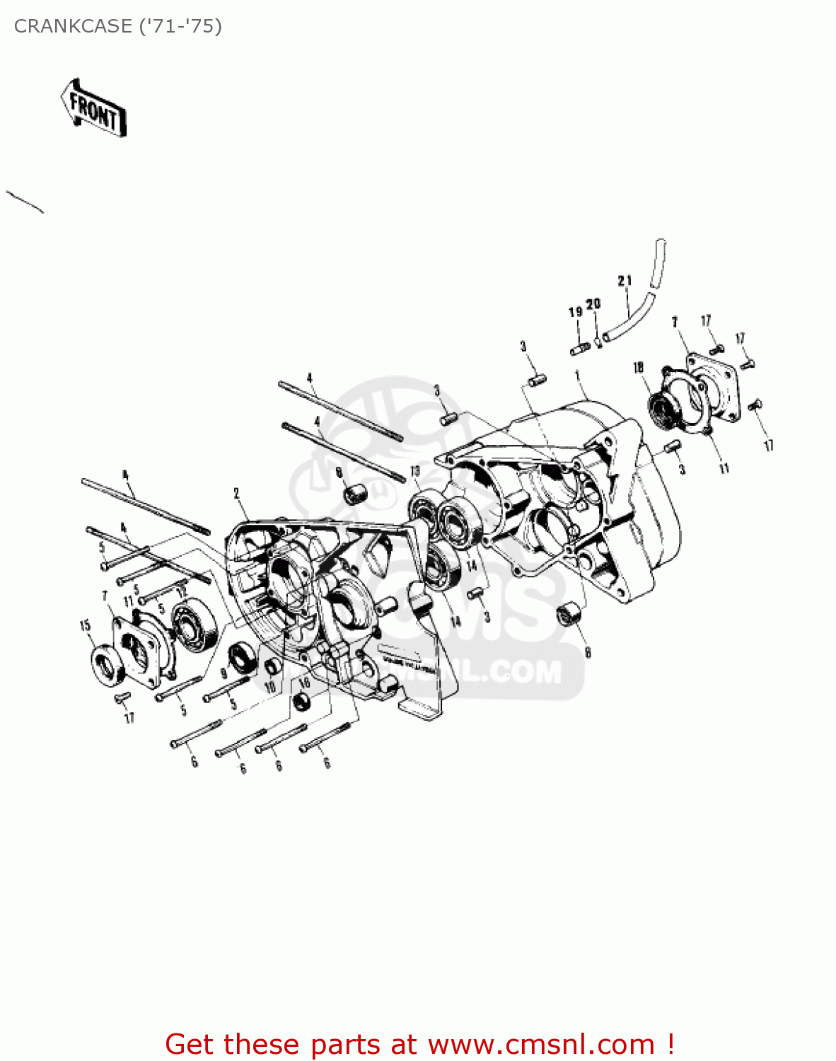 CRANKCASE ('71-'75) KV75A8 1979