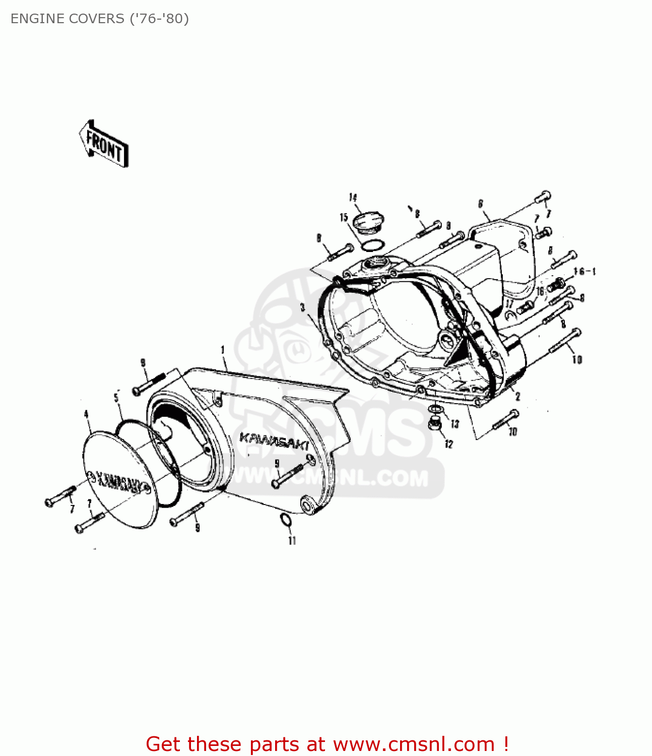 ENGINE COVERS ('76-'80) KV75A8 1979