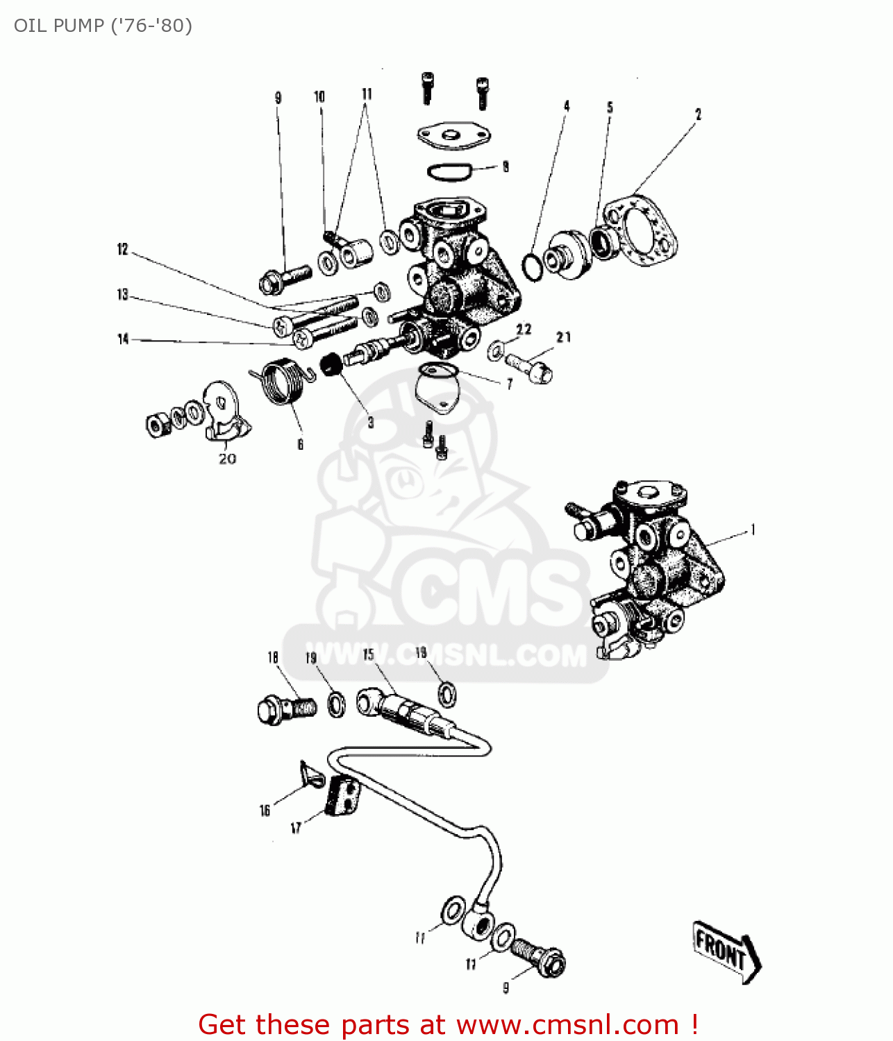 OIL PUMP ('76-'80) KV75A8 1979
