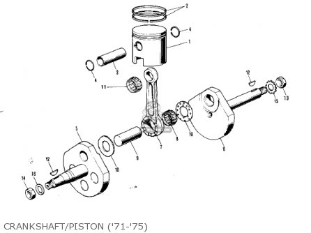 CRANKSHAFT/PISTON ('71-'75) - KV75A8 1979