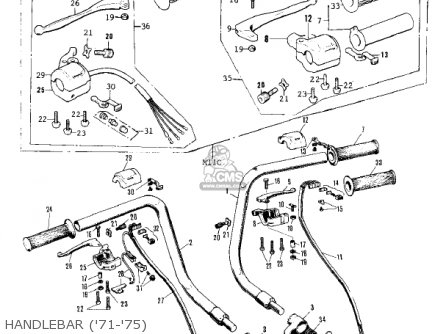 HANDLEBAR ('71-'75) - KV75A8 1979