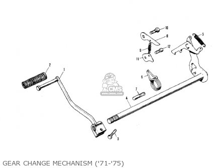 GEAR CHANGE MECHANISM ('71-'75) - KV75A9 1980