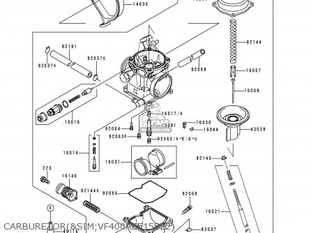 Kawasaki KVF400-A2 PRAIRIE4004X4 1998 USA CALIFORNIA CANADA parts lists ...