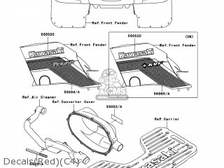 Kawasaki KVF400-C4 PRAIRIE400 2002 USA / 4X4 parts lists and schematics