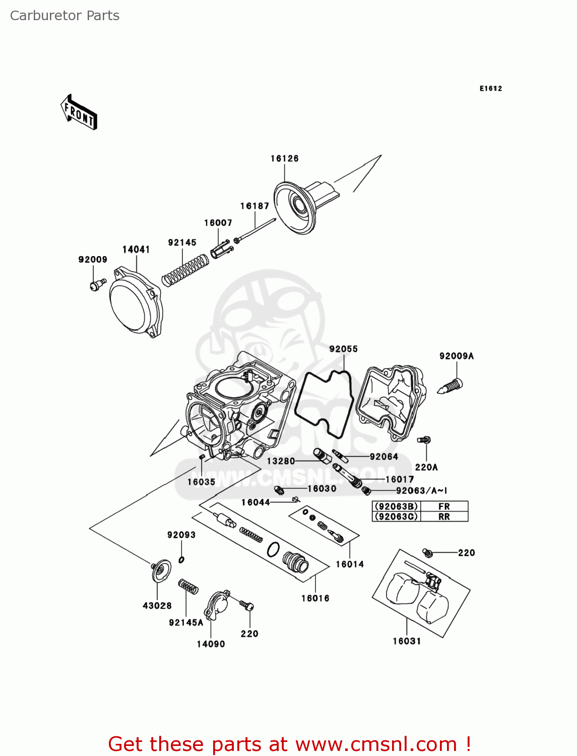 Kawasaki KVF650A2 PRAIRIE650 2003 USA / 4X4 Carburetor Parts buy