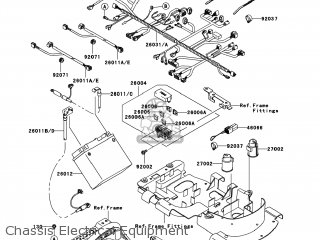 Kawasaki KVF650-G7F BRUTE FORCE 650 4X4I 2007 USA parts lists and