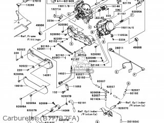 Kawasaki KVF750-B7F BRUTE FORCE 750 4X4I 2007 USA parts lists and